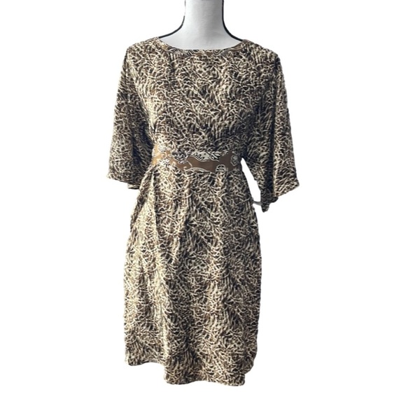 NWOT, SIGNATURE by ROBBIE BEE, Tieback, Printed, Dress, Size 10P - Picture 1 of 10